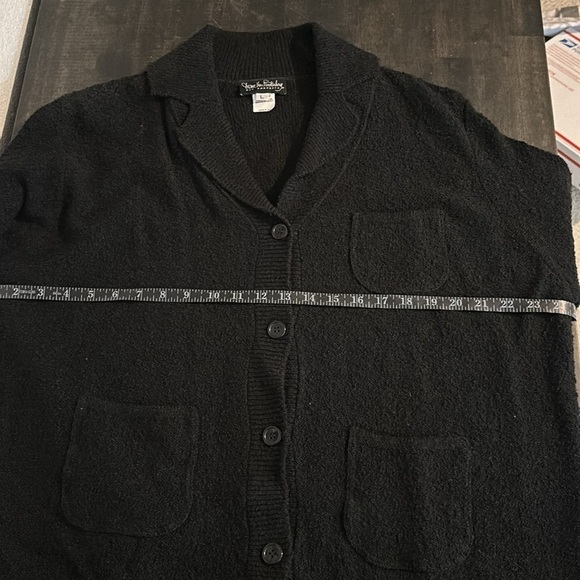 Diane Von Furstenberg 90s Textured Knit 3 Pocket Cardigan Oversized Size Large - Picture 6 of 7